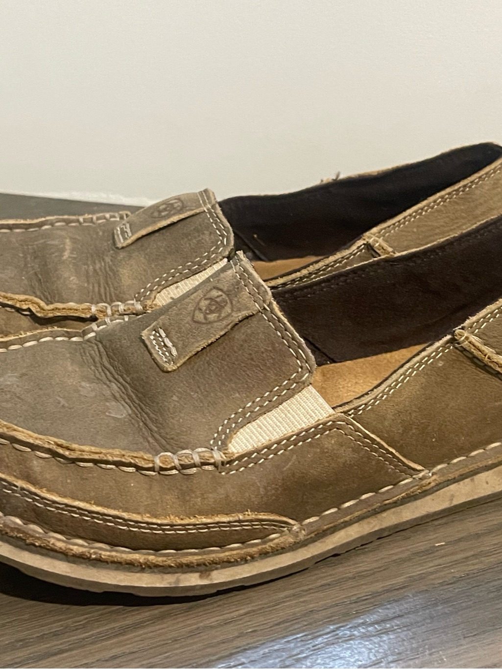 Ariat Brown Suede Slip-On Loafers